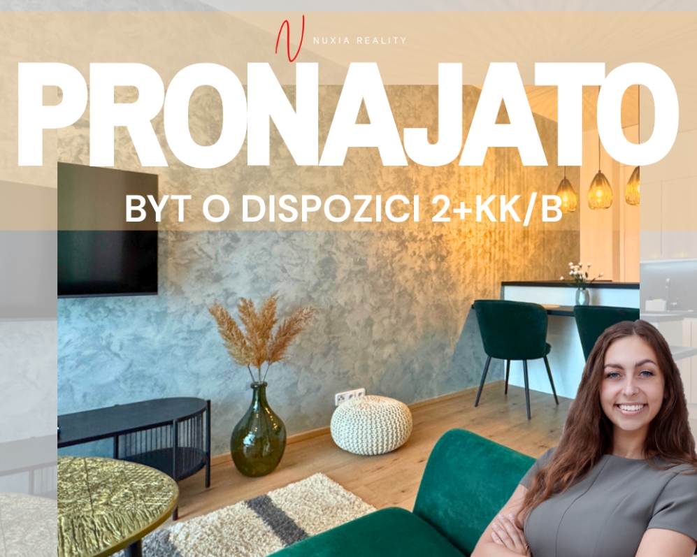 Pronájem bytu 2+kk s balkónem, parkovacím místem a sklepem